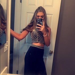 Navy Blue Evening Gown